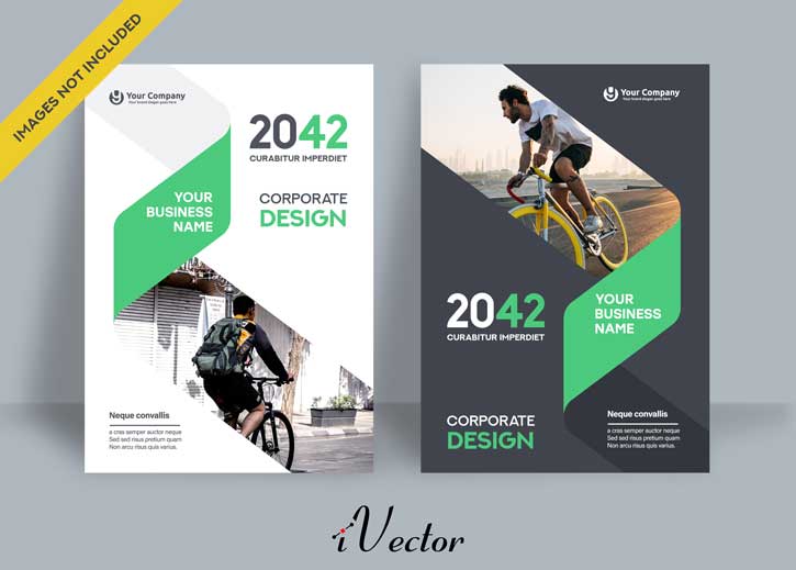 دانلود طرح وکتور جلد کتاب و مجله corporate book cover design template