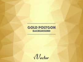 وکتور چند ضلعی زمینه طلایی gold polygon vector background