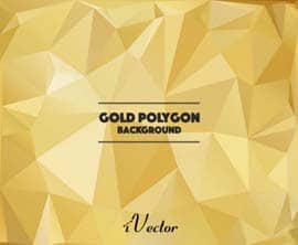 وکتور چند ضلعی زمینه طلایی رنگ gold polygon vector