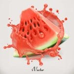 دانلود طرح وکتور برش هندوانه Watermelon Vector Art