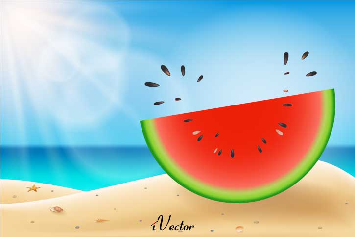 وکتور هندوانه Watermelon Free Vector Art