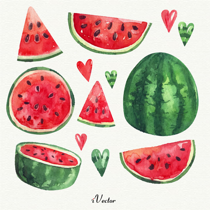 وکتور تصویر برش های هندوانه watermelon vector art